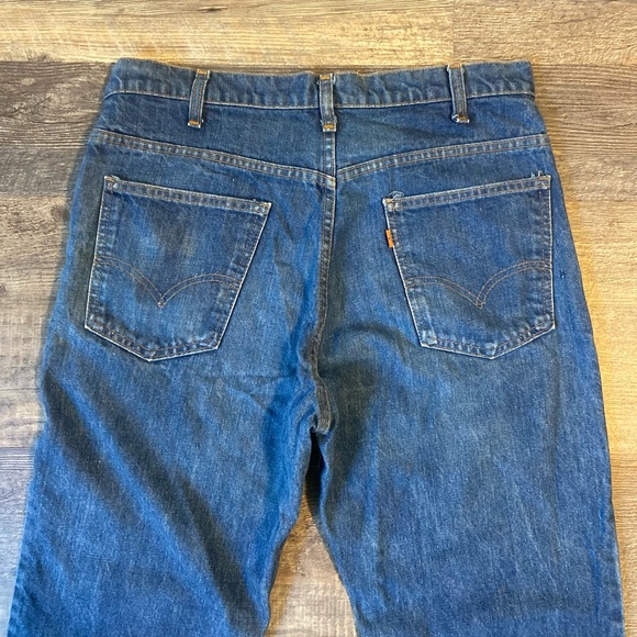 Vtg Levi’s 646 Orange Tab Jeans Mens 35x31 Blue Flare Bell Bottoms Talon USA 70s - Picture 4 of 15